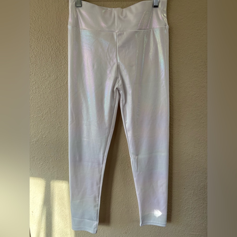 SHEIN Iridescent White Leggings